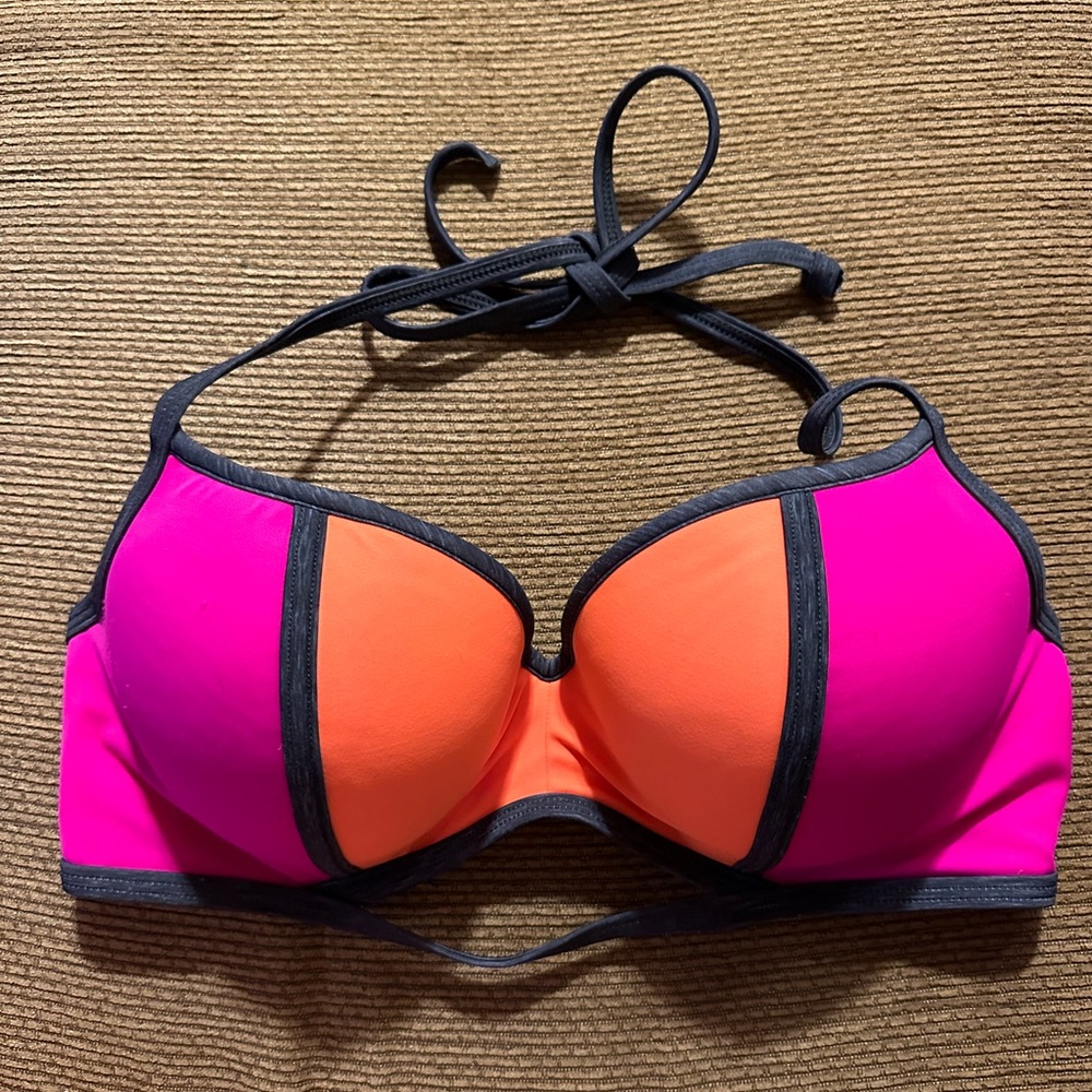 Vintage PINK Victoria’s Secret Color-block Swim Bikini Top